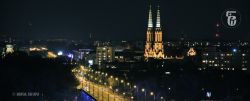 Praga nocą<br>Bazylika katedralna Świętych Floriana Męczennika i Michała Archanioła